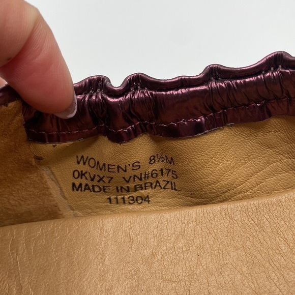 L.L. BEAN FOLDABLE METALLIC BALLET FLATS IN PURPLE SZ WOMEN’S 8.5M - Picture 4 of 8